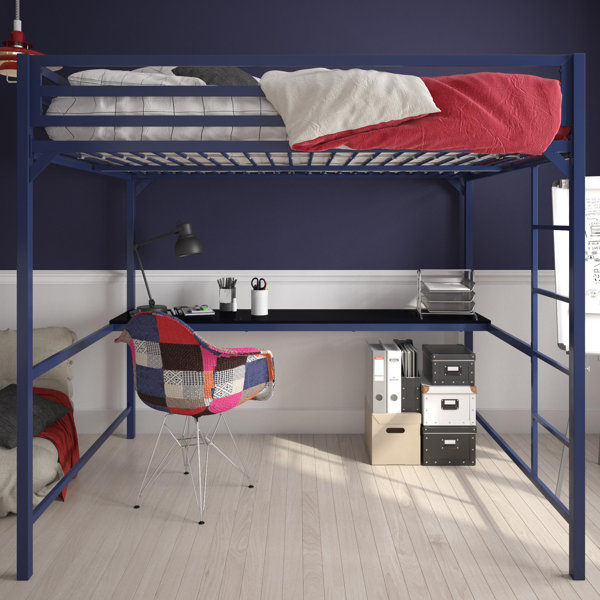 Queen loft bed with 2024 desk